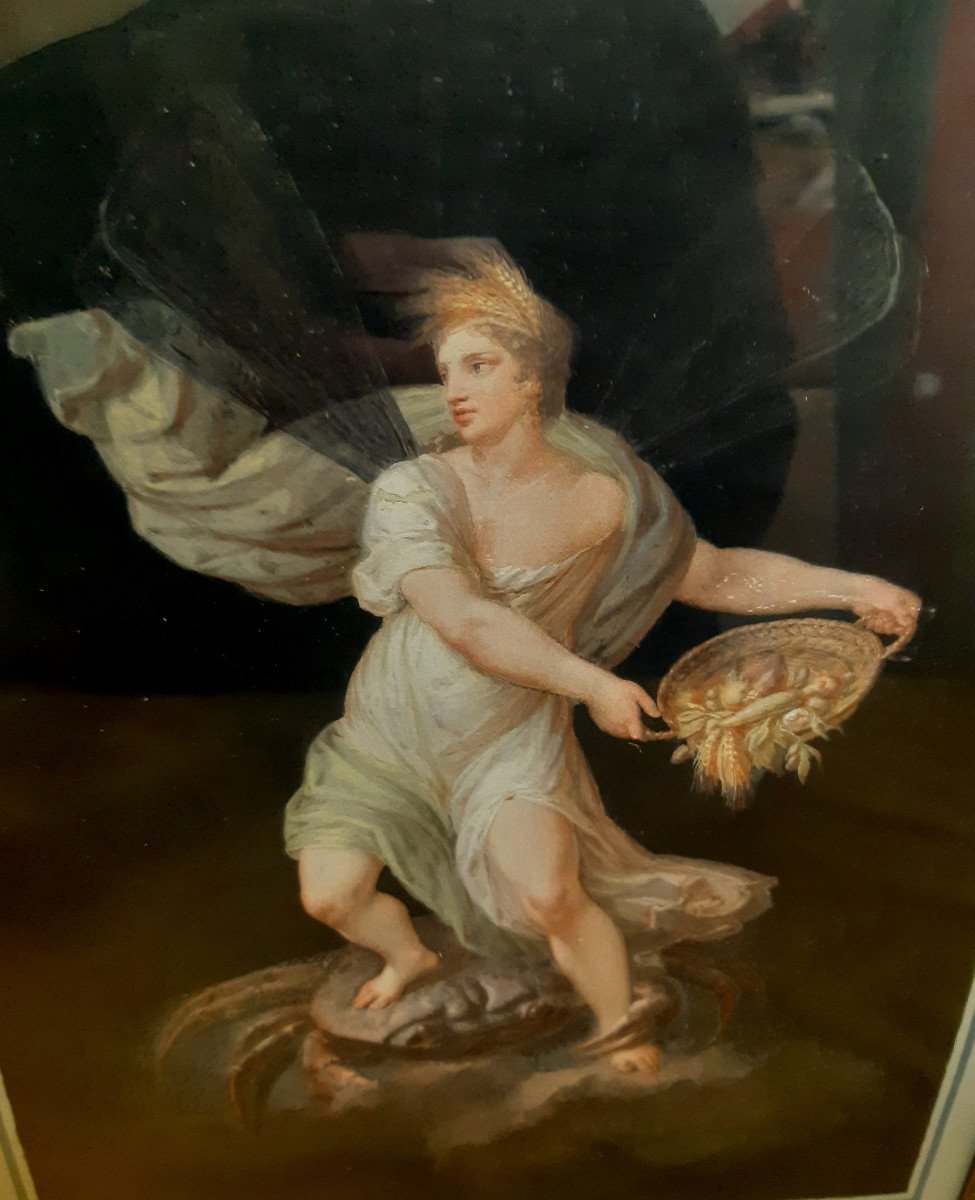 Peinture Mythologique Italienne  « Cérès » par Michelangelo MAESTRI (1779-1812) Epoque  Empire -photo-4