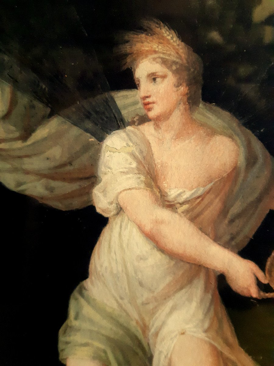 Peinture Mythologique Italienne  « Cérès » par Michelangelo MAESTRI (1779-1812) Epoque  Empire -photo-1