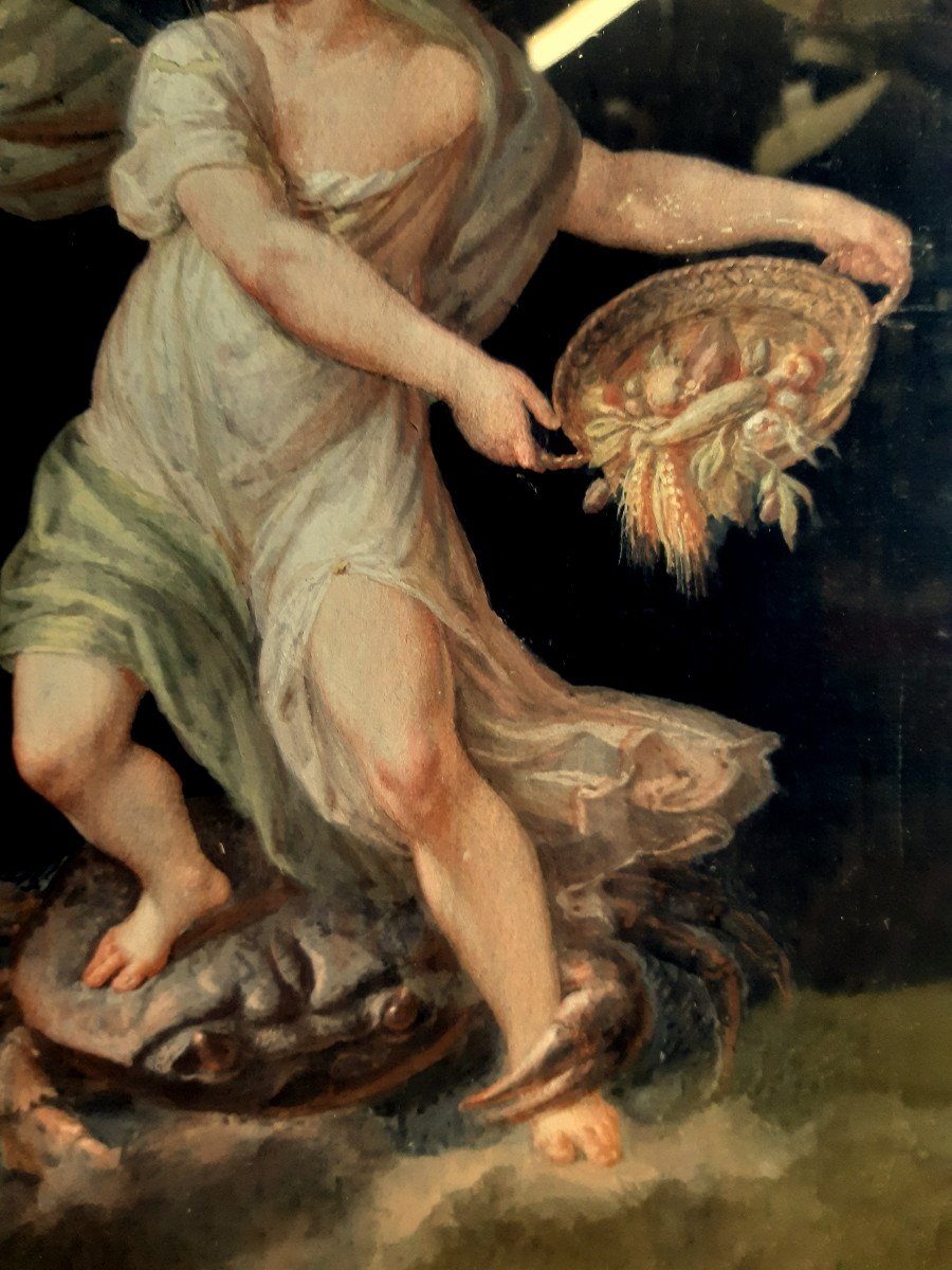 Peinture Mythologique Italienne  « Cérès » par Michelangelo MAESTRI (1779-1812) Epoque  Empire -photo-3