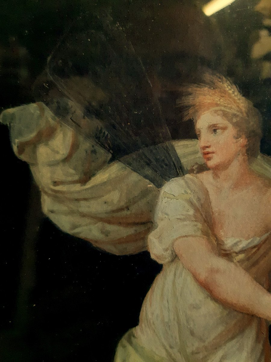 Peinture Mythologique Italienne  « Cérès » par Michelangelo MAESTRI (1779-1812) Epoque  Empire -photo-5