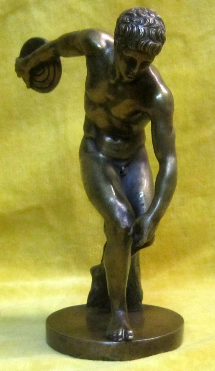 Bronze Athléte Discobole d'Aprés Myron  19éme-photo-2