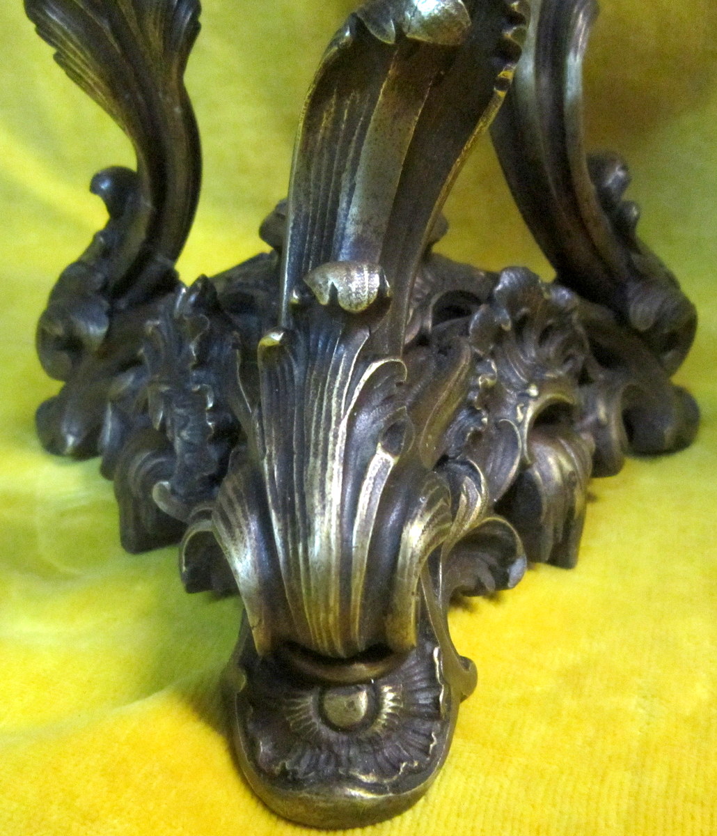 St Bronze Lamps Pair Large Lxv Rockery Napoleon III-photo-5