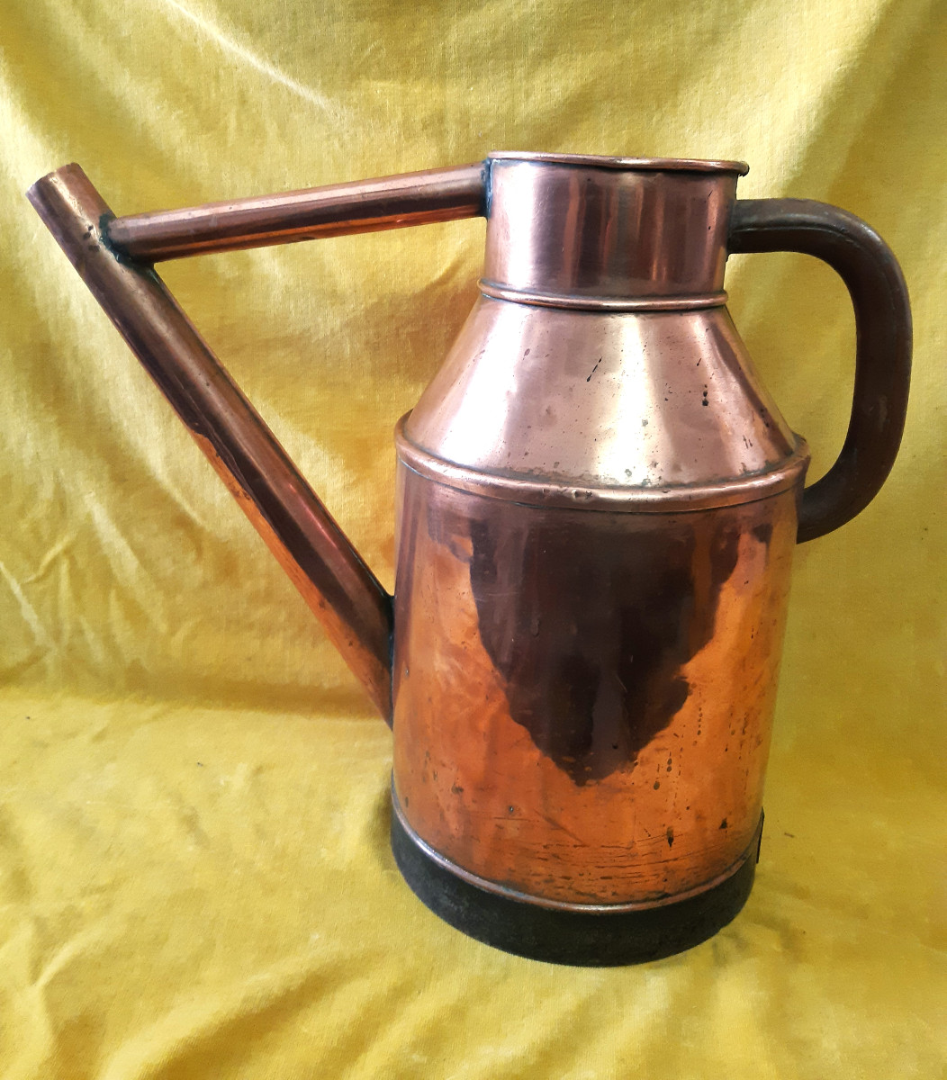 19th Century Watering Can, Careful Copper Work For Use Or Decoration (umbrella Stand, Etc.)-photo-3