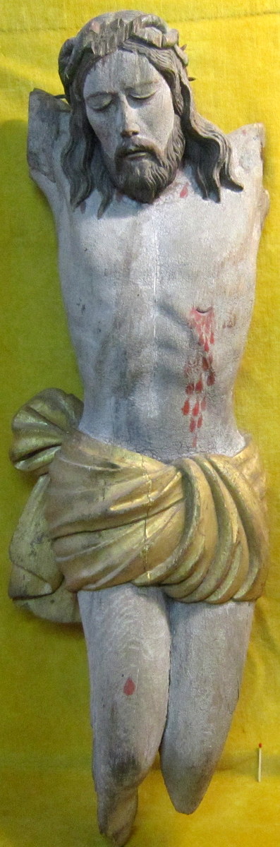 Grand Christ 17-18éme Chêne polychromé BRETAGNE-photo-3