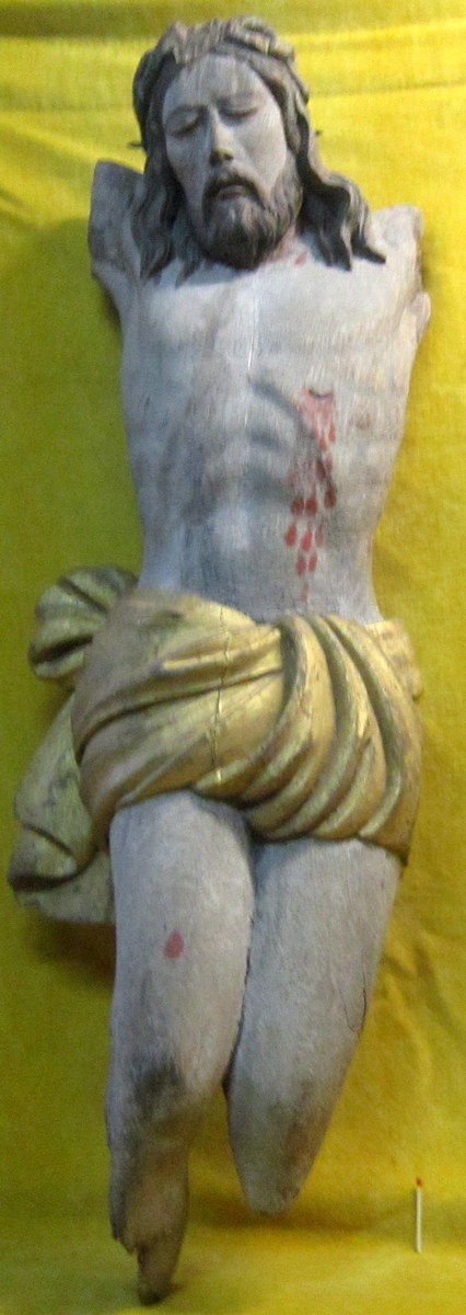 Grand Christ 17-18éme Chêne polychromé BRETAGNE-photo-4
