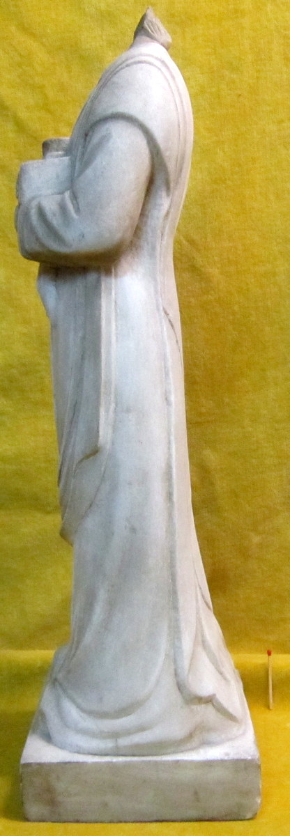 Grande Statue (54 cm)de Dignitaire Religieux Acéphale Chine 19-20 éme-photo-3