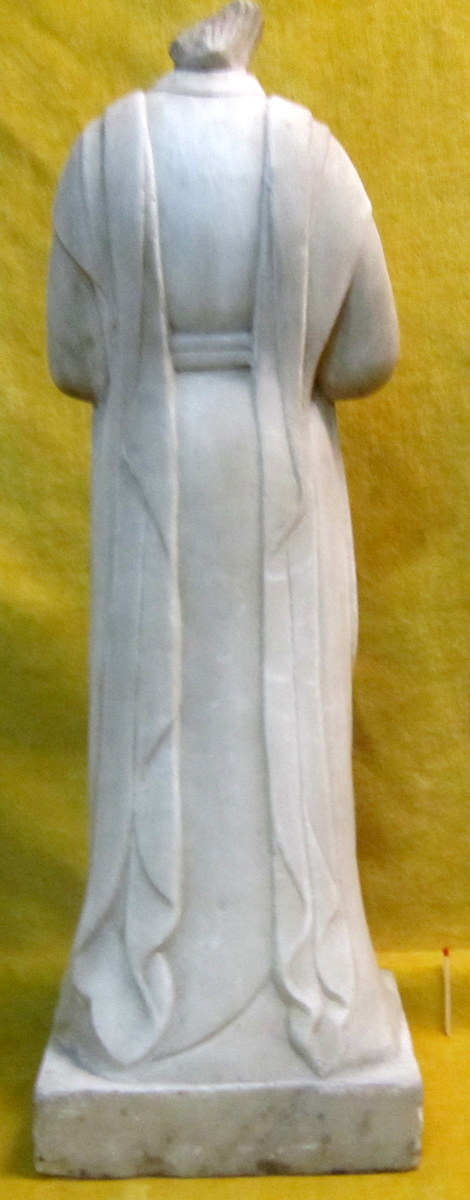 Grande Statue (54 cm)de Dignitaire Religieux Acéphale Chine 19-20 éme-photo-4