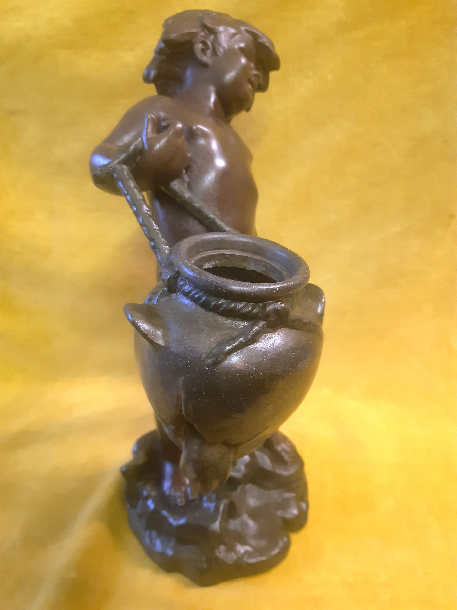 Sculpteur Auguste MOREAU (1834-1917) « L’Enfant à la Cruche Cassée »PARIS.-photo-4