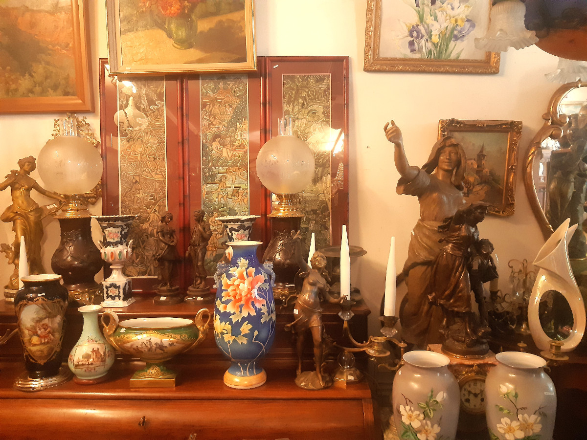 Japan Large Ceramic Vase With Peony Decoration And Dragon Grips, Meiji Era (1868-1912), Art Nouveau, 1900-photo-7