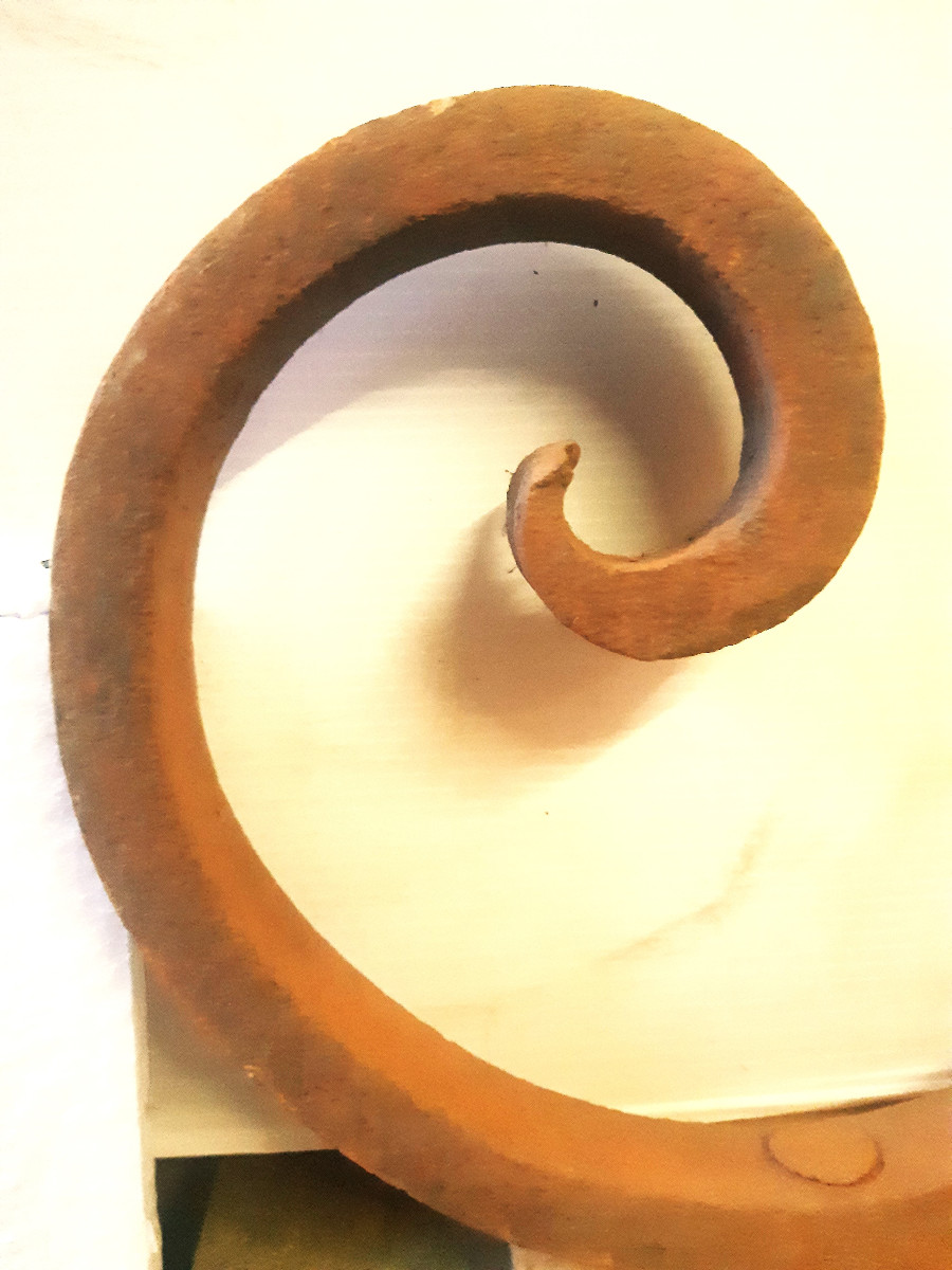 Large Wall Sconce (1.41m) Wrought Iron Sign Holder Light Fixture Louis XV Style-photo-1