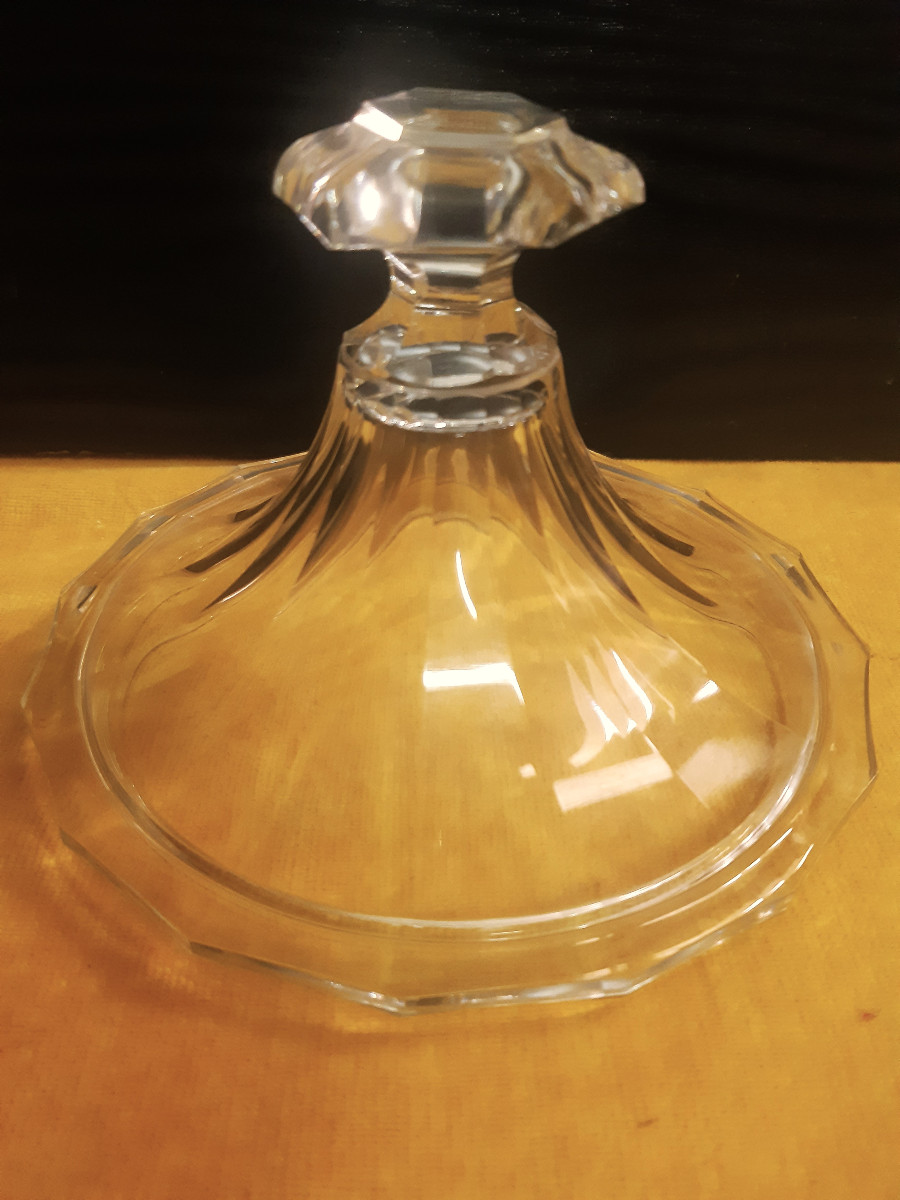 Baccarat St. Louis Style Cut Crystal Candy Dish, Sweets Bowl, Jam Pot, Sugar Bowl-photo-4