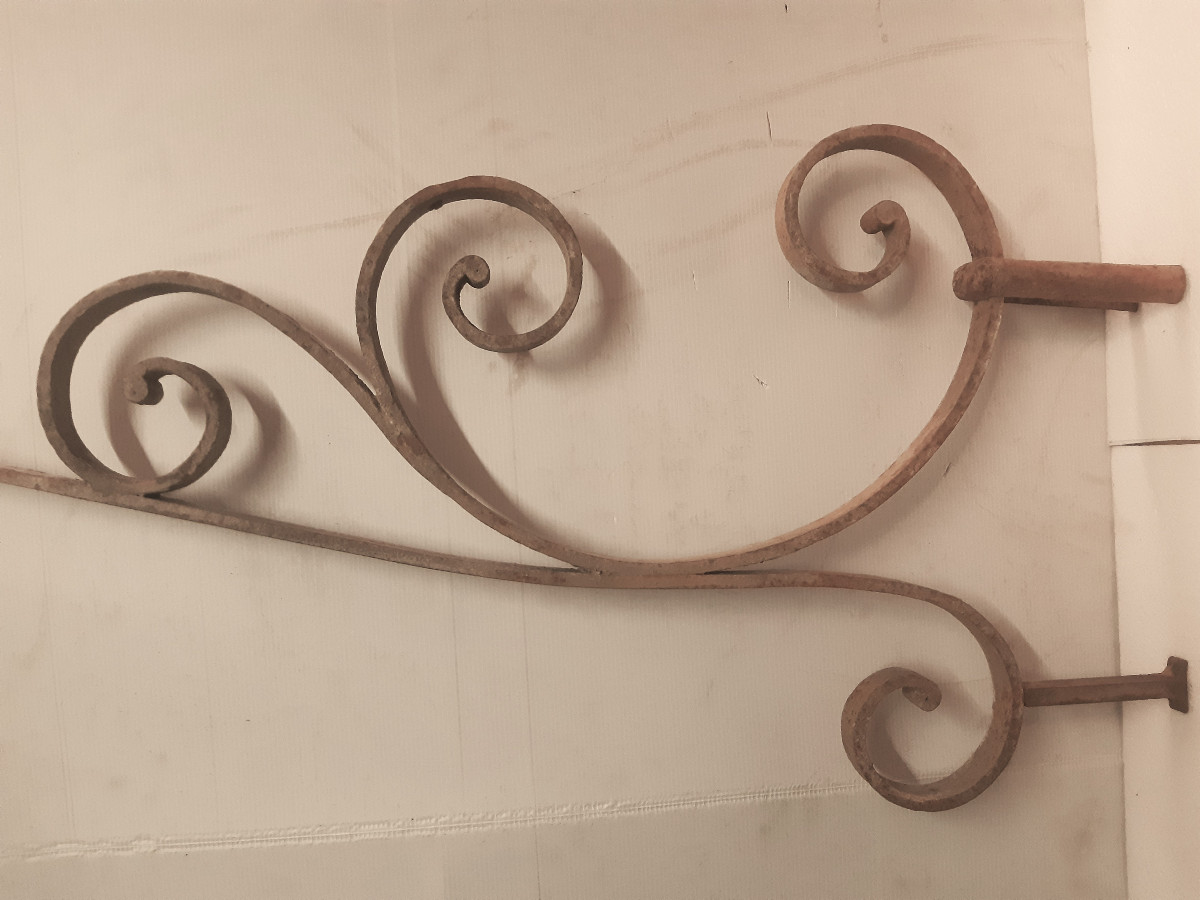 Potence Applique Porte-enseigne Luminaire Fer Forgé Style LXV-photo-2