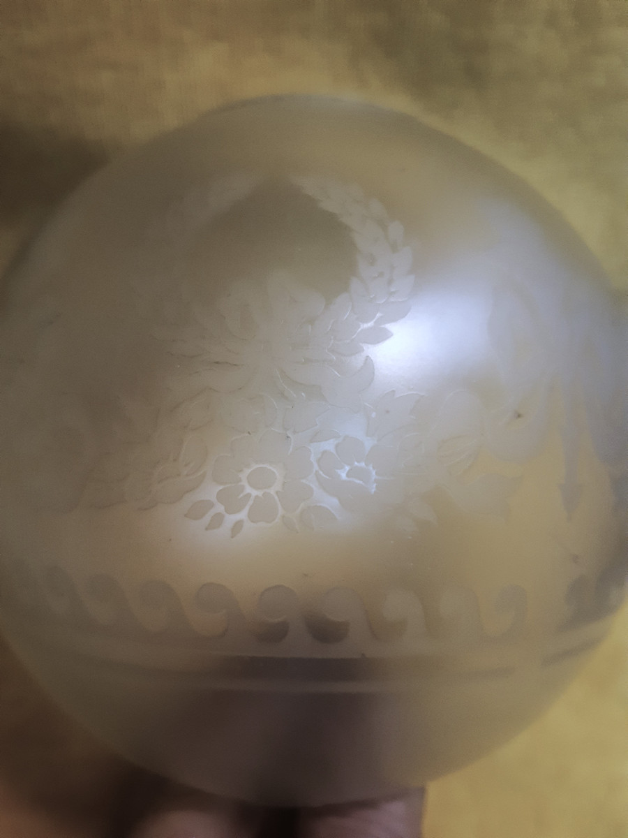 Paire Grandes Lampes à Huile à Modérateur Porcelaine Peinte Bouquet Napoléon III (1851-1870)-photo-6