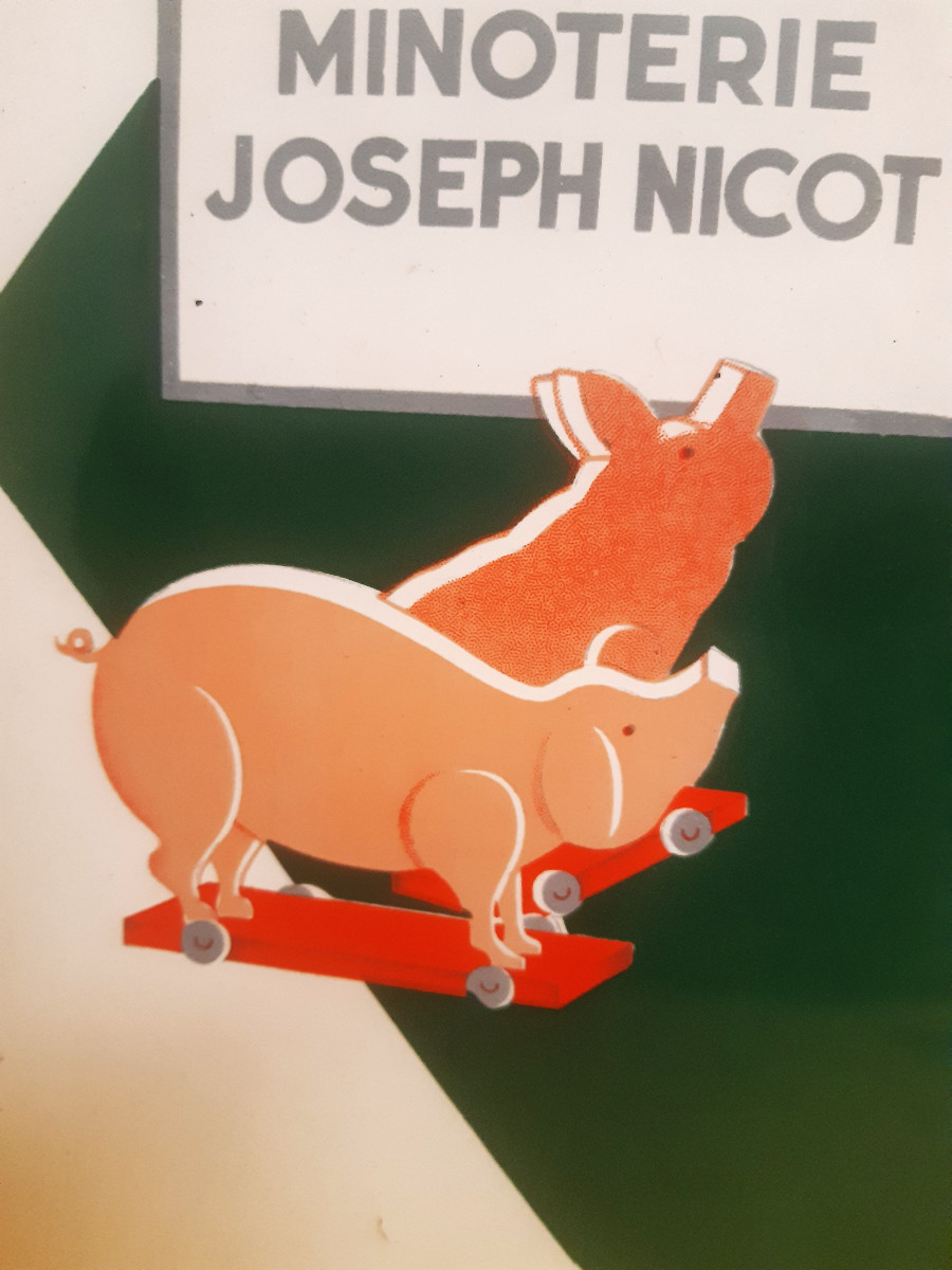 Enamel Advertising Sign Philicot 1950 Compound Feed For Livestock By Roby (1916-1995) -photo-3