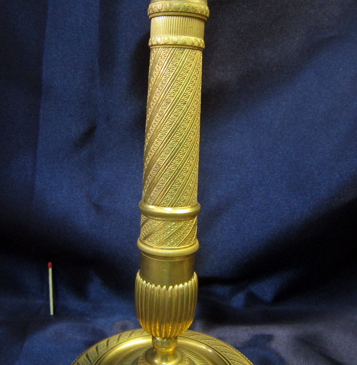 Large Candle Holders Torches Food Empire Gilt Bronze 19th-photo-4
