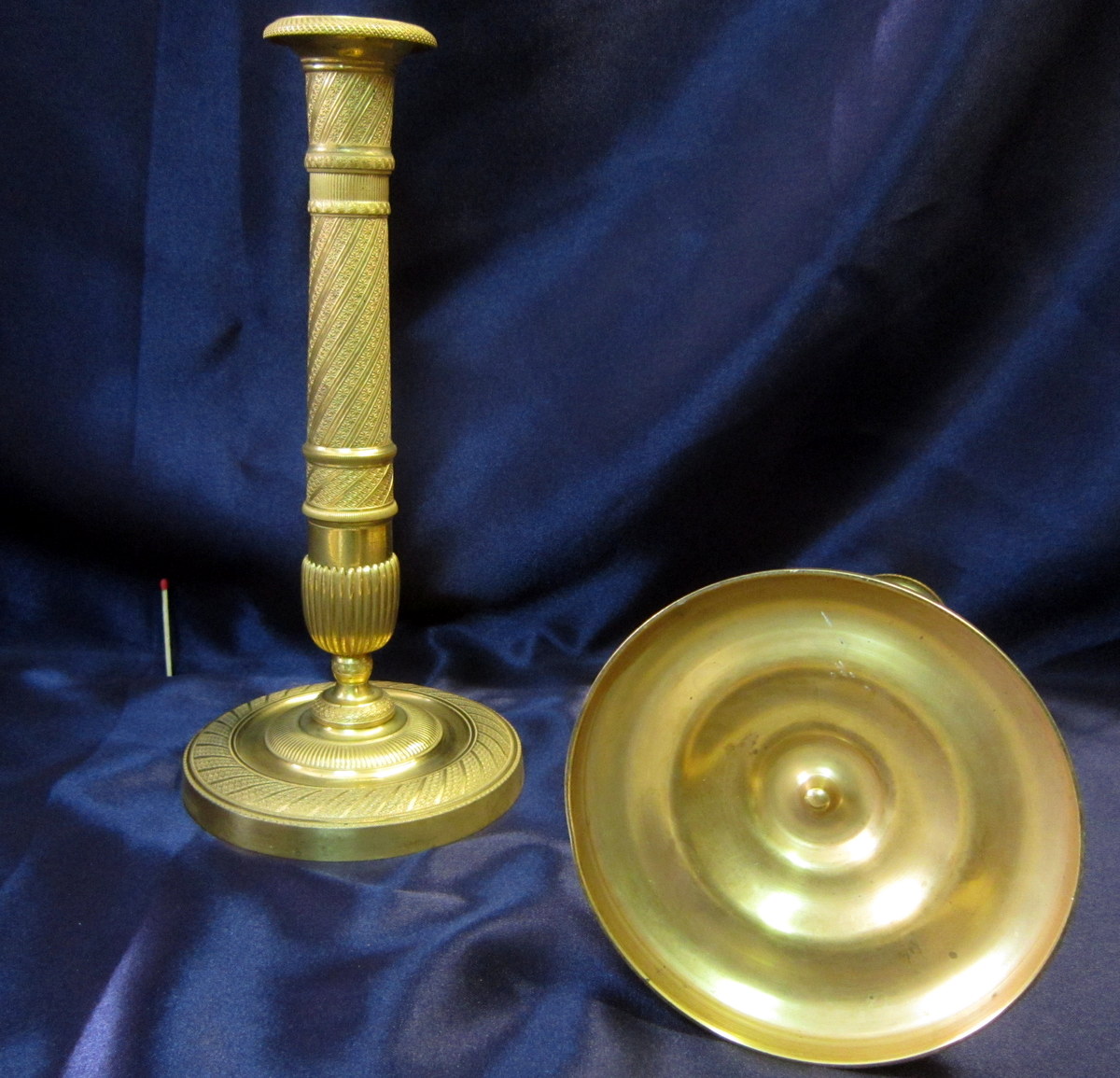 Large Candle Holders Torches Food Empire Gilt Bronze 19th-photo-2