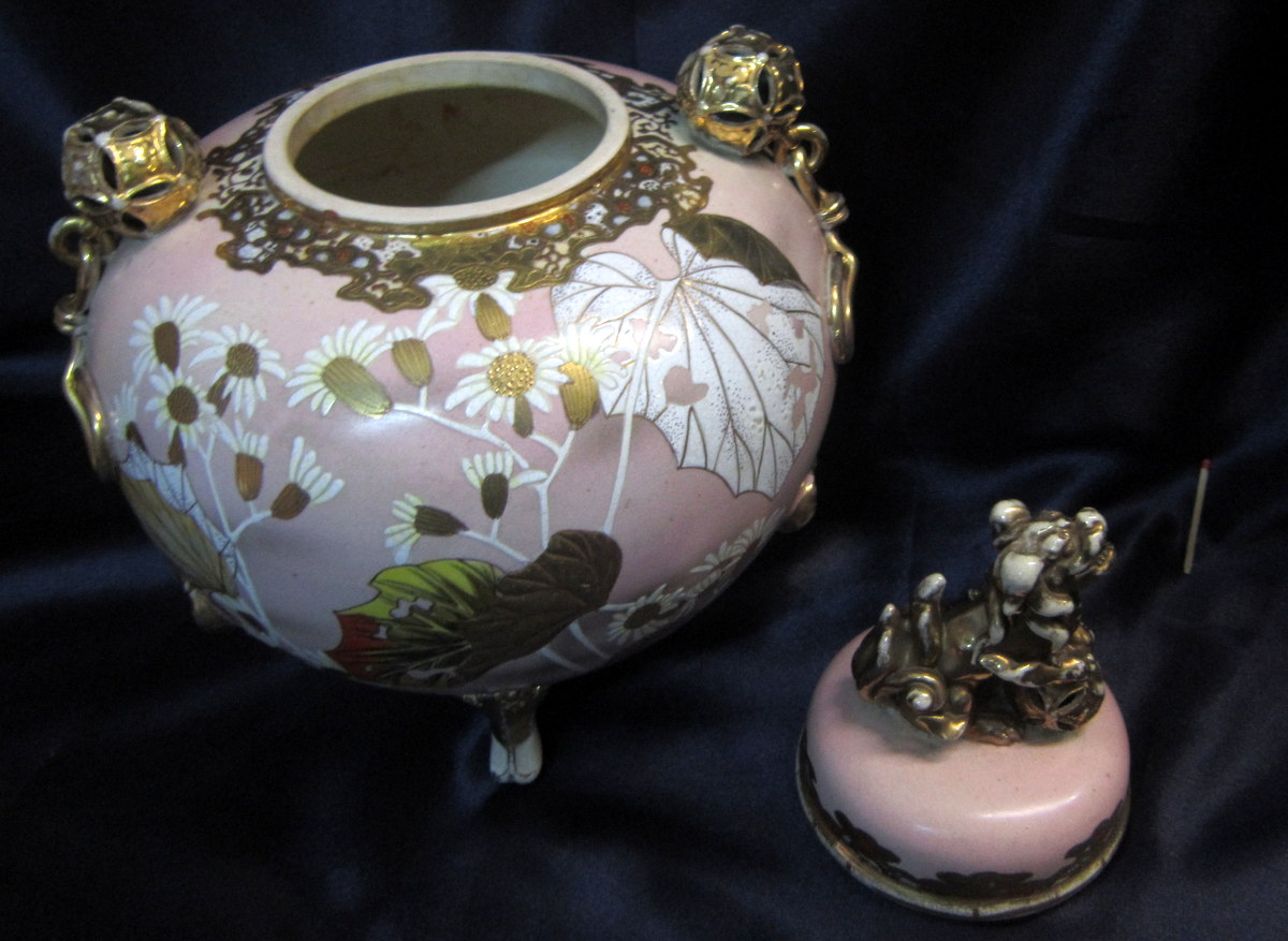 Brûle Parfum Satsuma  Japon Impériale Meiji 19éme-photo-3