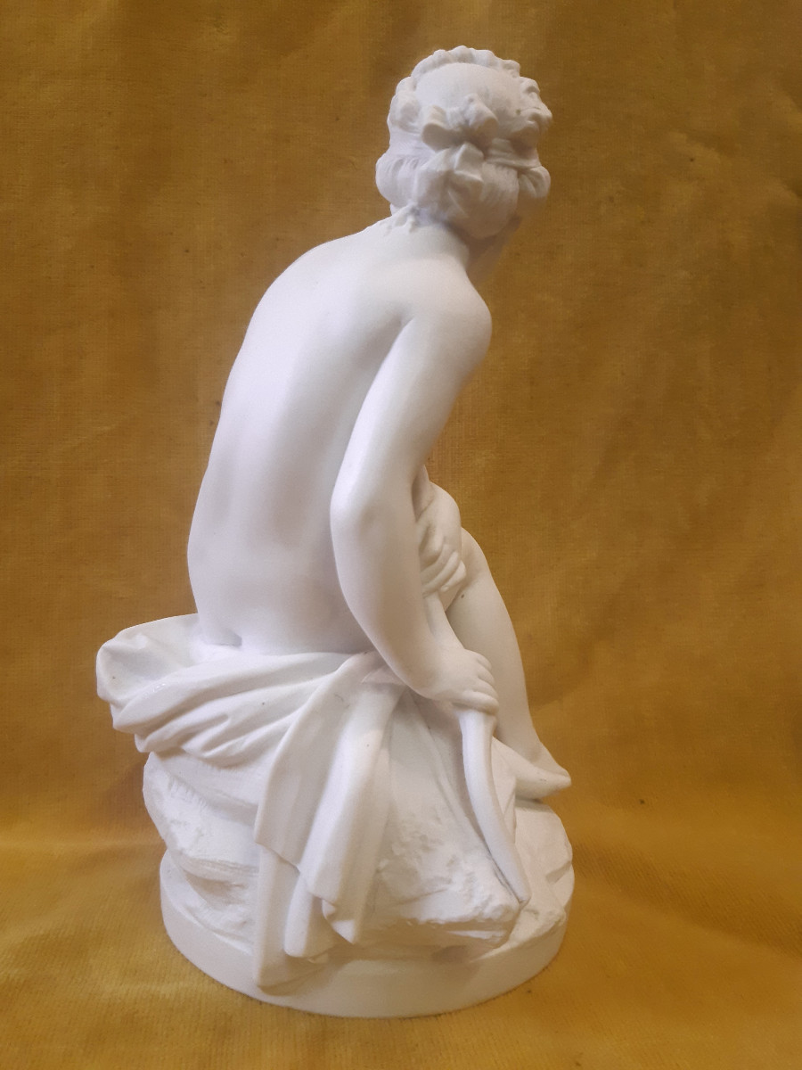 Biscuit Porcelaine « Psyché Cachant l’Arc de l’Amour »d’après FALCONET ( 1716-1791) Sévres (?) -photo-4