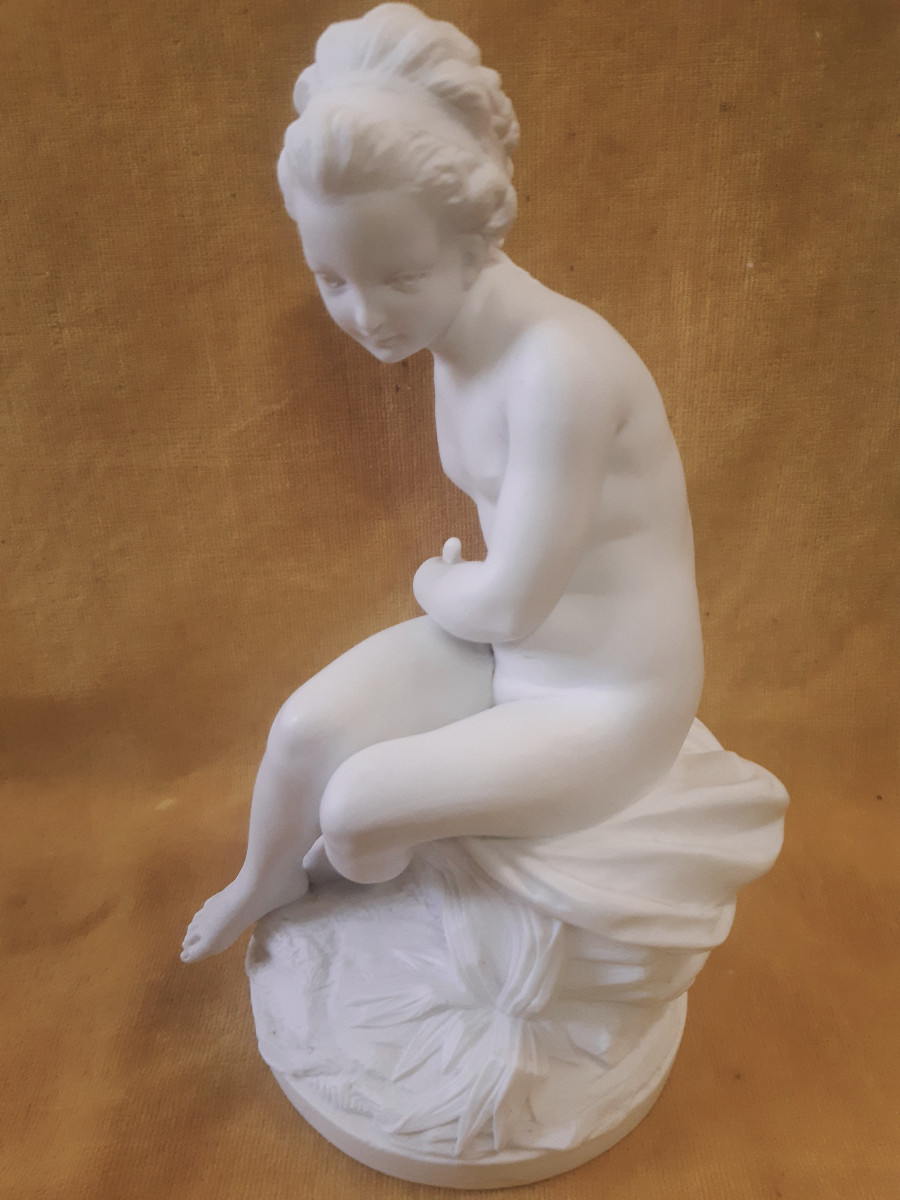 Biscuit Porcelaine « Psyché Cachant l’Arc de l’Amour »d’après FALCONET ( 1716-1791) Sévres (?) -photo-6