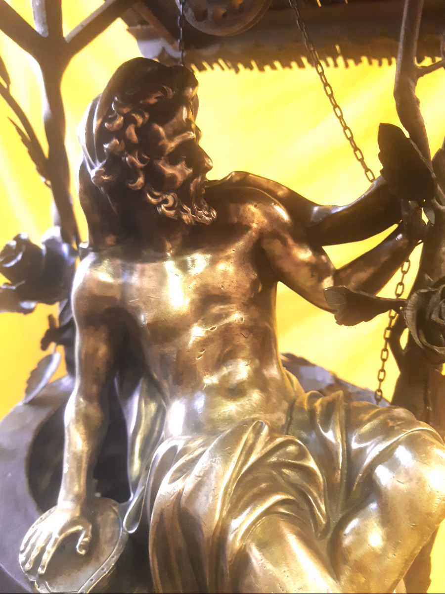 Ironwork Masterpiece Bronze Vulcain Jacques Caffieri (1678-1755)-photo-3