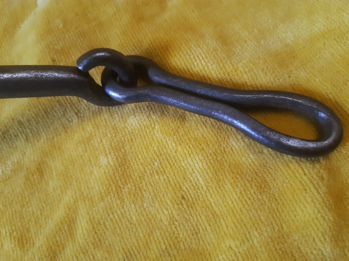Gaufrier de Mariage 1867 Moule à Oubliés du Perche ( ?) Fer Forgé Ouvragé 19éme-photo-1