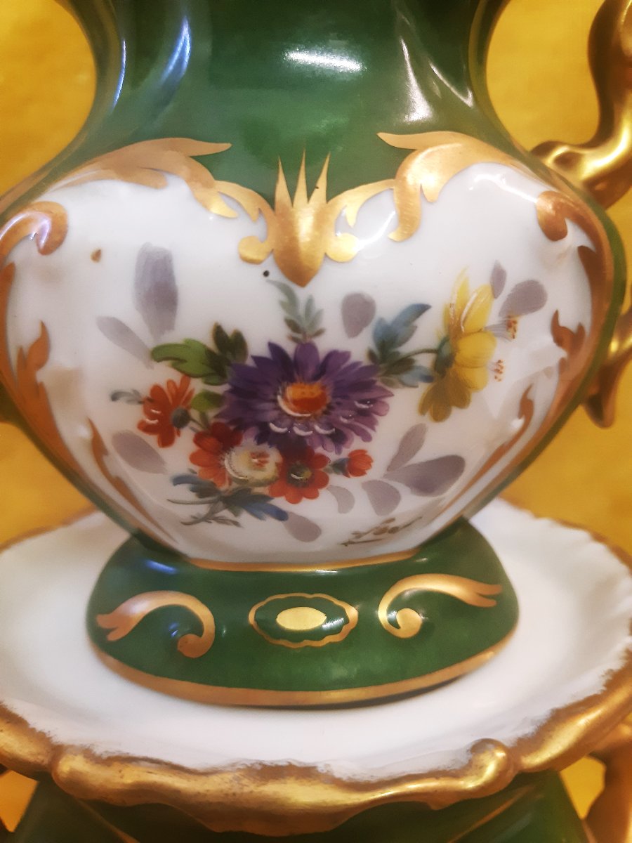 Tisanière Porcelaine Dure LIMOGES Décor Fleurs Peintes St LXV Rocaille-photo-3