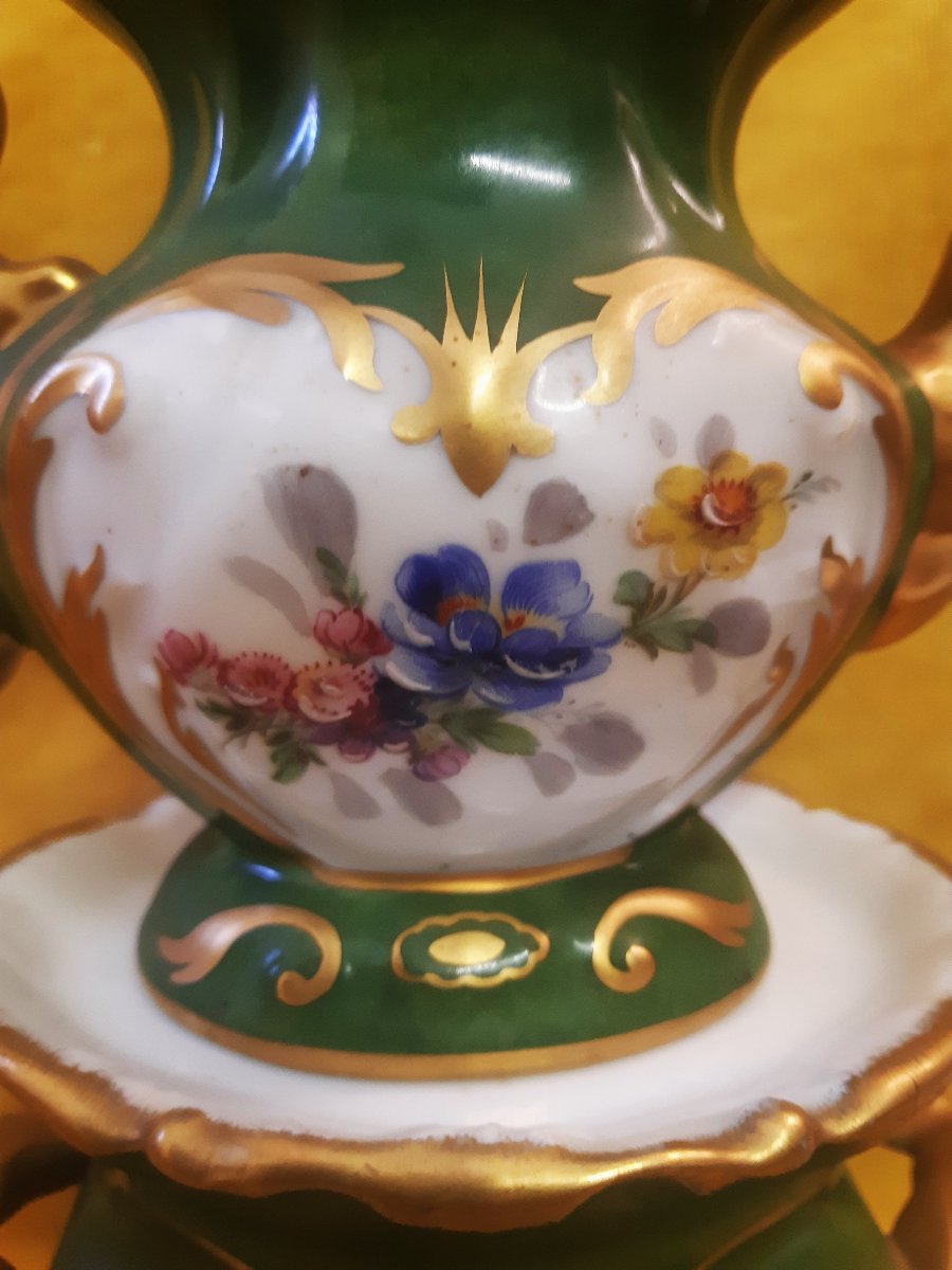 Tisanière Porcelaine Dure LIMOGES Décor Fleurs Peintes St LXV Rocaille-photo-4