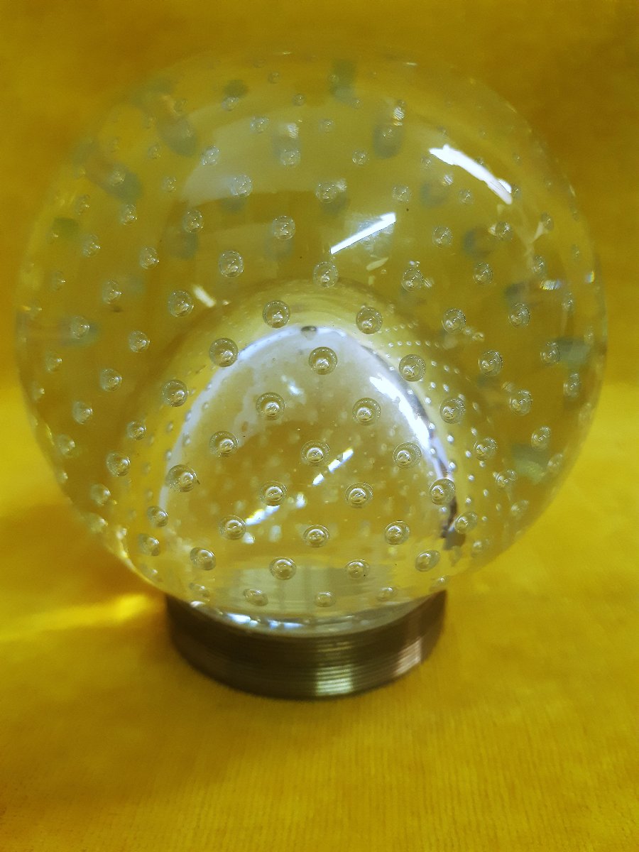 Vintage 1960s-1970s Murano Veronese Seguso Technical Bubble-style Ceiling Pendant Light-photo-3