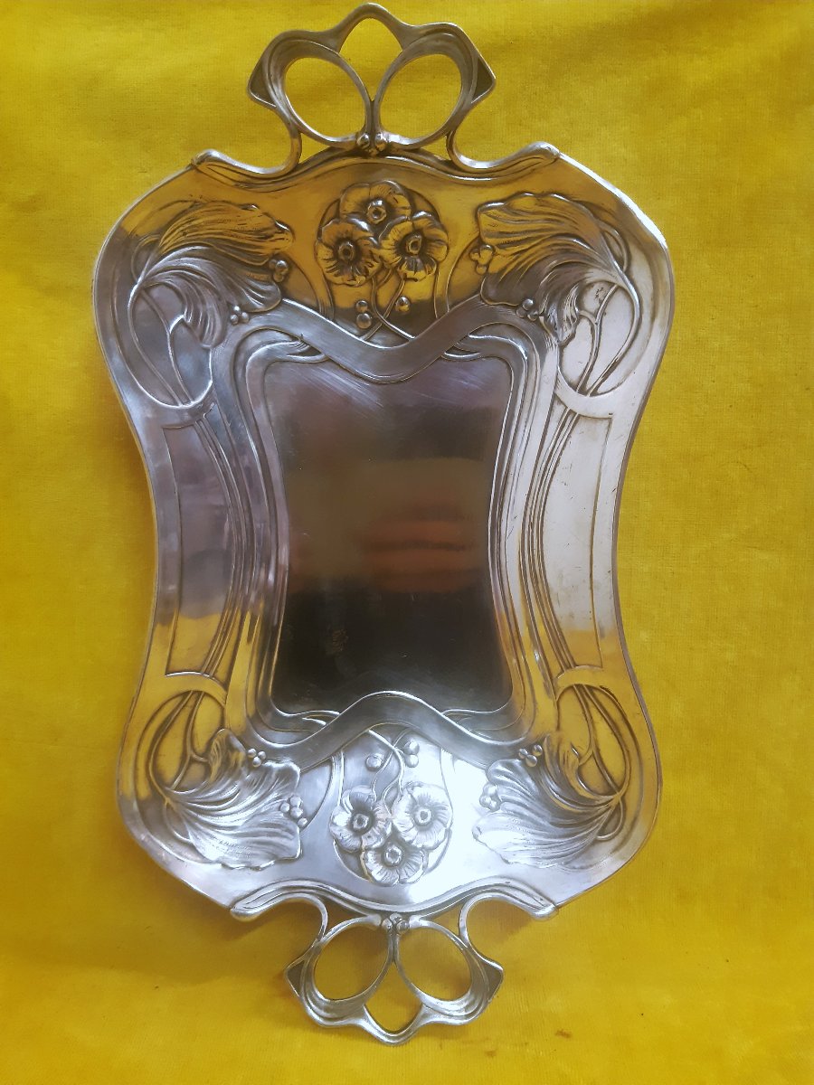 Plat Panière Vide Poche Arts & Crafts de Carl DEFFNER (1856-1948) ESSLINGEN  ALLEMAGNE-photo-8
