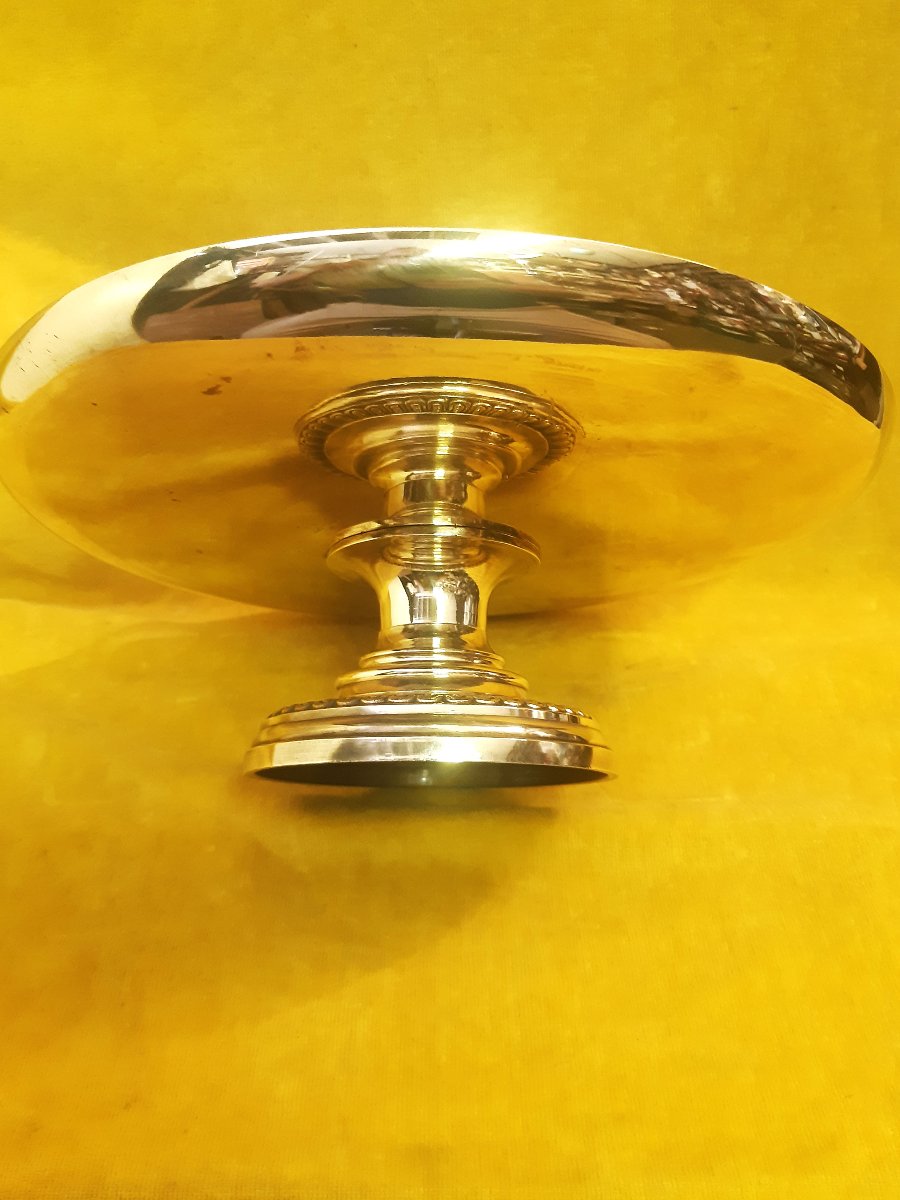  Grande Coupe Bronze Doré Centre de Table Décor à l’ Antique "Danse du Printemps"Empire 19éme-photo-3