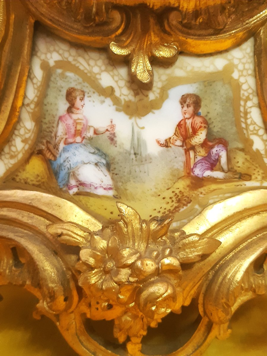 Porcelain Bronze Fireplace Trim, Paris, Romantic Design, Vincenti 1855 Collection-photo-1