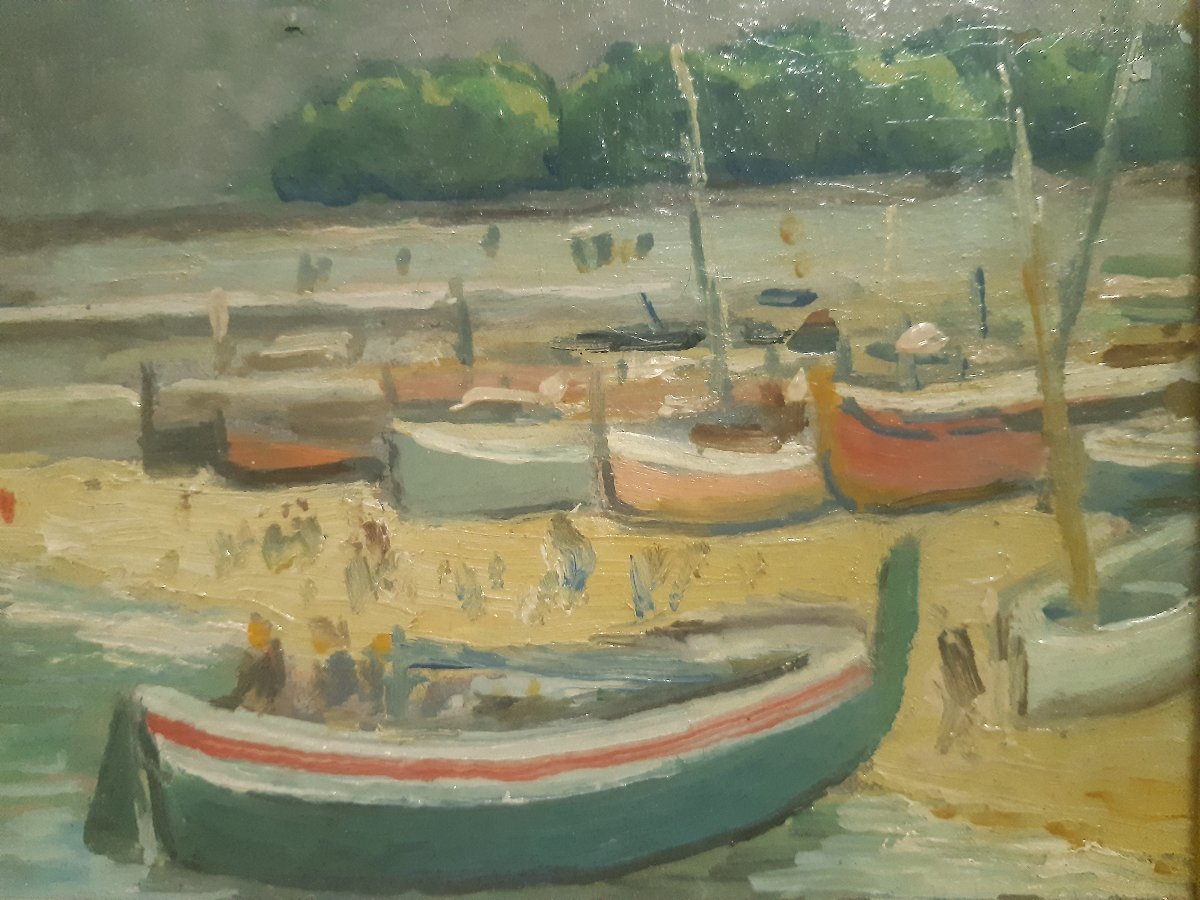 Post-impressionist Seascape: Collioure, "the City Of Painters"—château Royales And The Port By R. Pavard -photo-7
