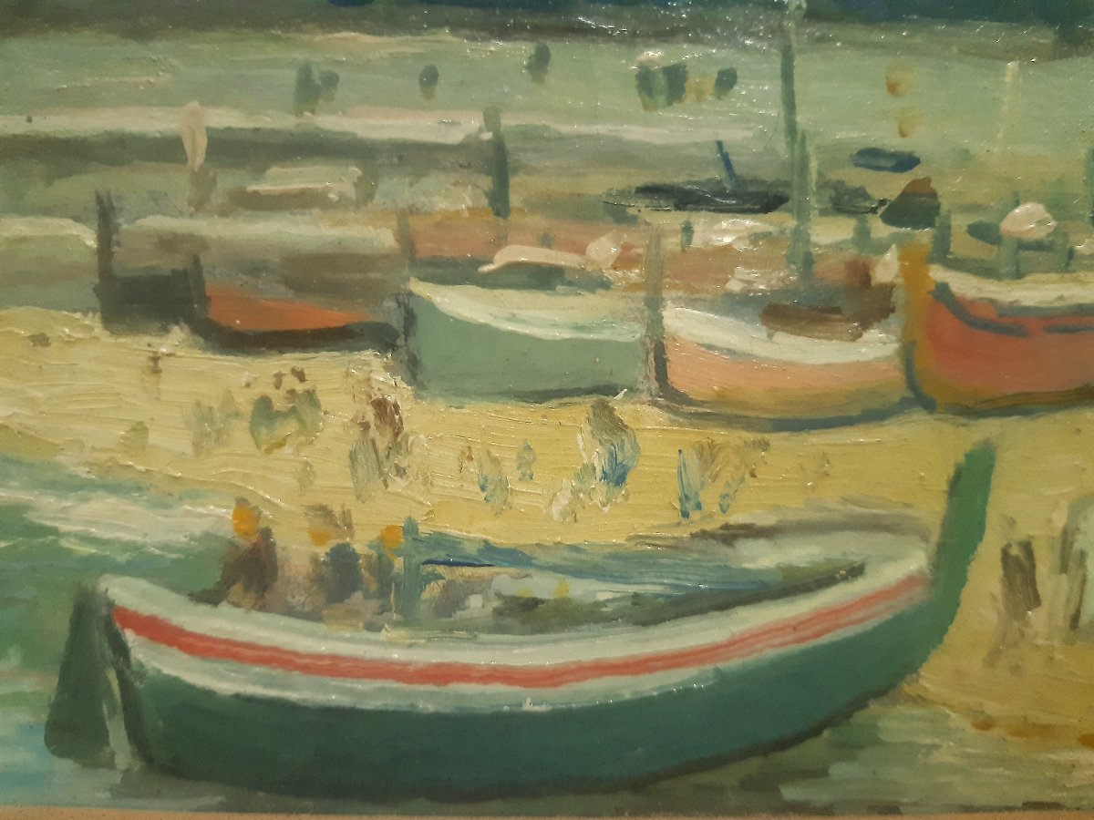 Post-impressionist Seascape: Collioure, "the City Of Painters"—château Royales And The Port By R. Pavard -photo-8