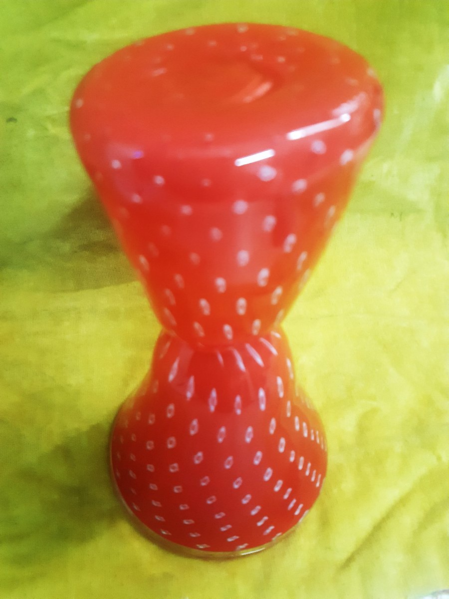 Vase Forme Diabolo Vénitien Murano Soufflé Sommerso 1950/70 SEGUSO( ?)-photo-7