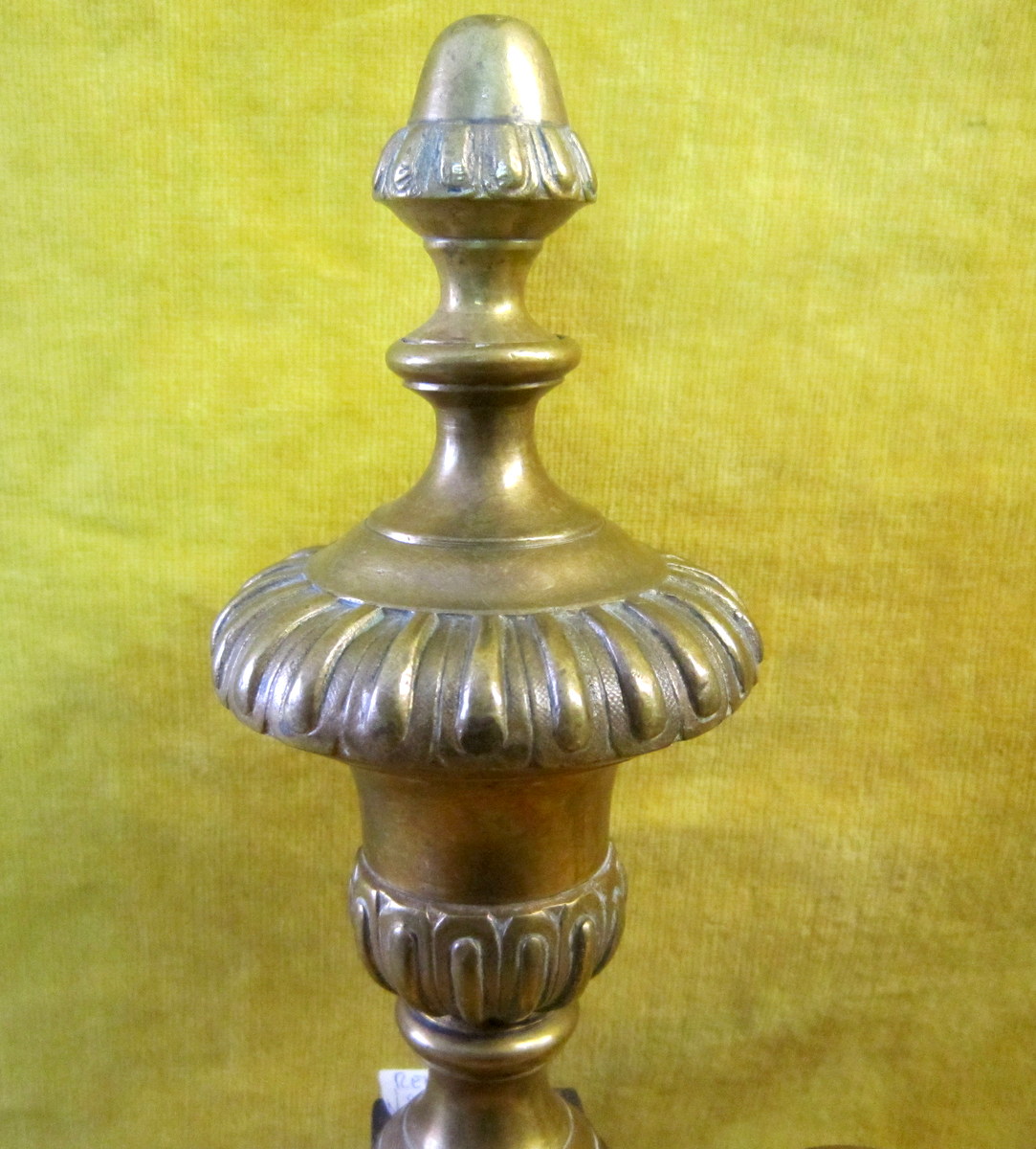 For Andirons Dolphins Style Bronze Lxiv 19th-photo-1