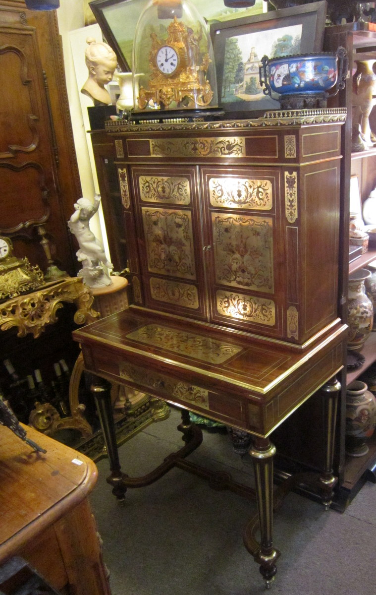 Bureau Bonheur Du Jour Secretaire Napoleon III Style Lxiv Boulle