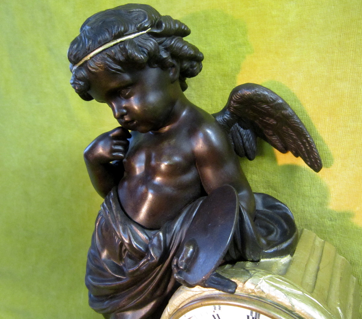 Pendulum Cherub Cupid Cherub Painter St Lxvi Napoleon III 19th-photo-1