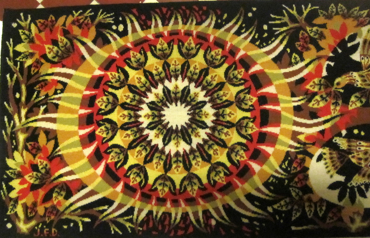 Tapisserie Aubusson "Aurore" J.C.Bissery Vintage 60-70-photo-2