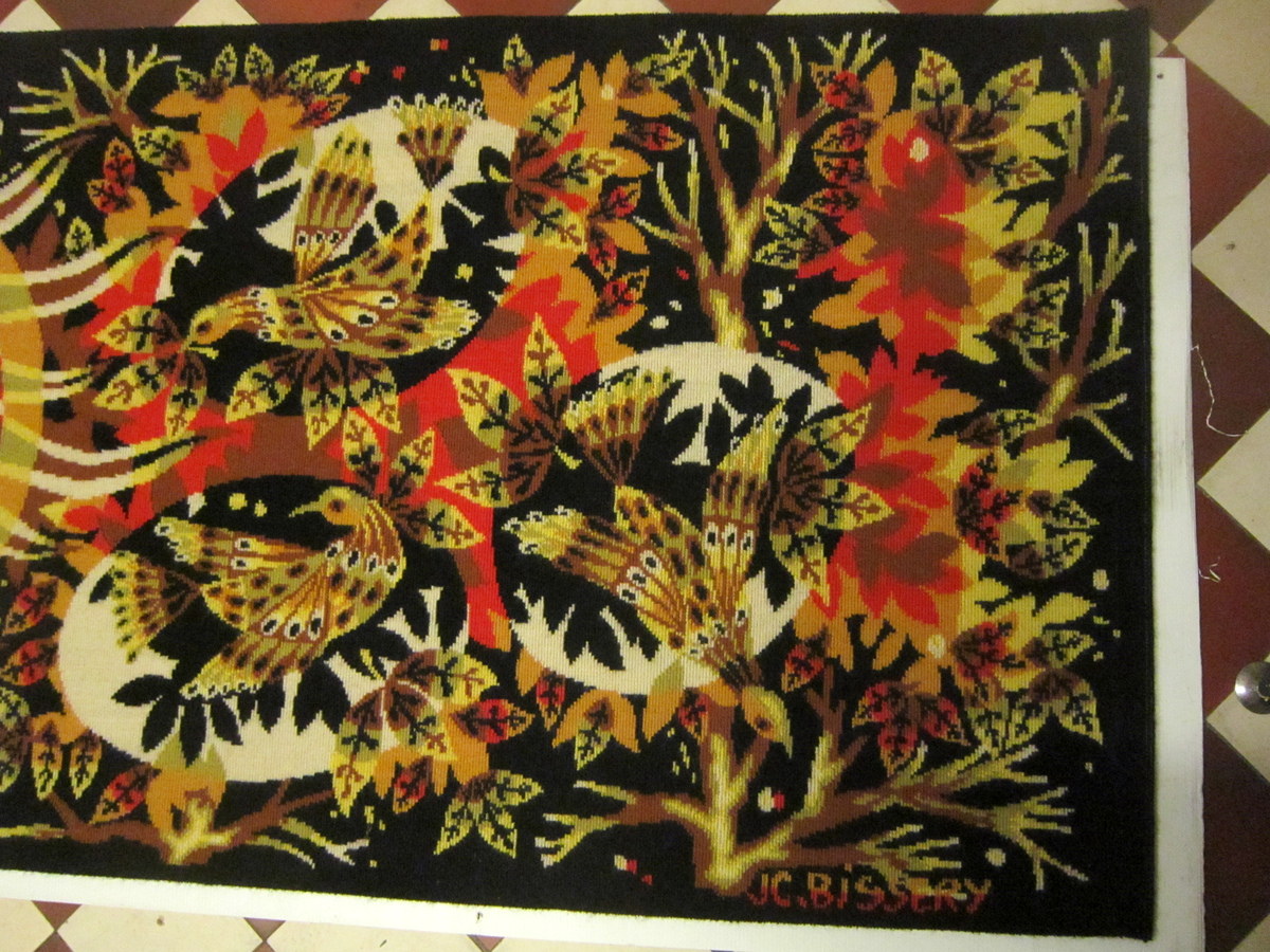Tapisserie Aubusson "Aurore" J.C.Bissery Vintage 60-70-photo-3