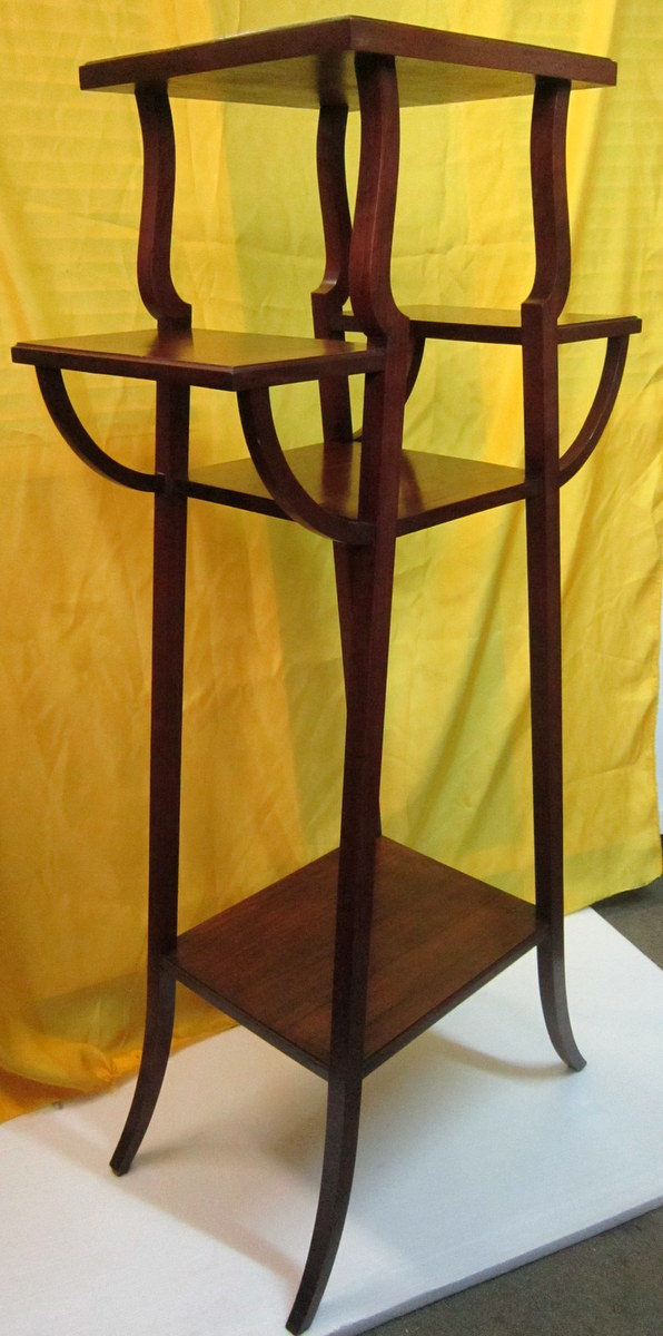 Support High Selette 5 Tablets Walnut Art Deco 1900-photo-1