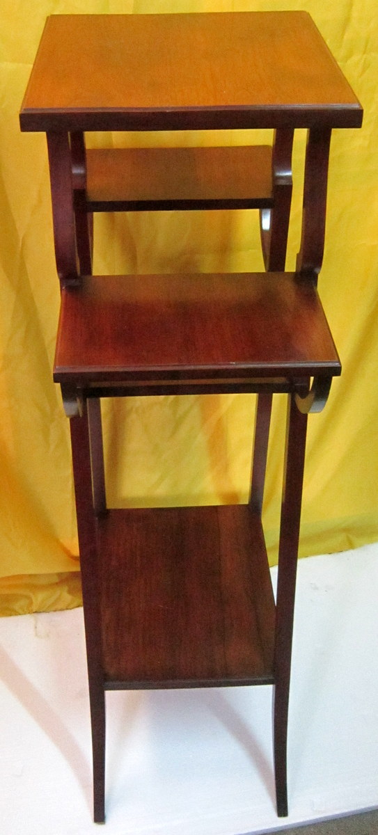 Support High Selette 5 Tablets Walnut Art Deco 1900-photo-2