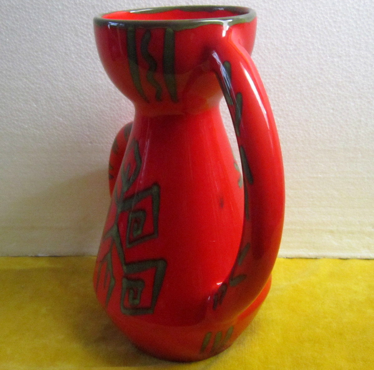 Large Vase Bg Vallauris "africanist" Vintage 50-60-photo-2