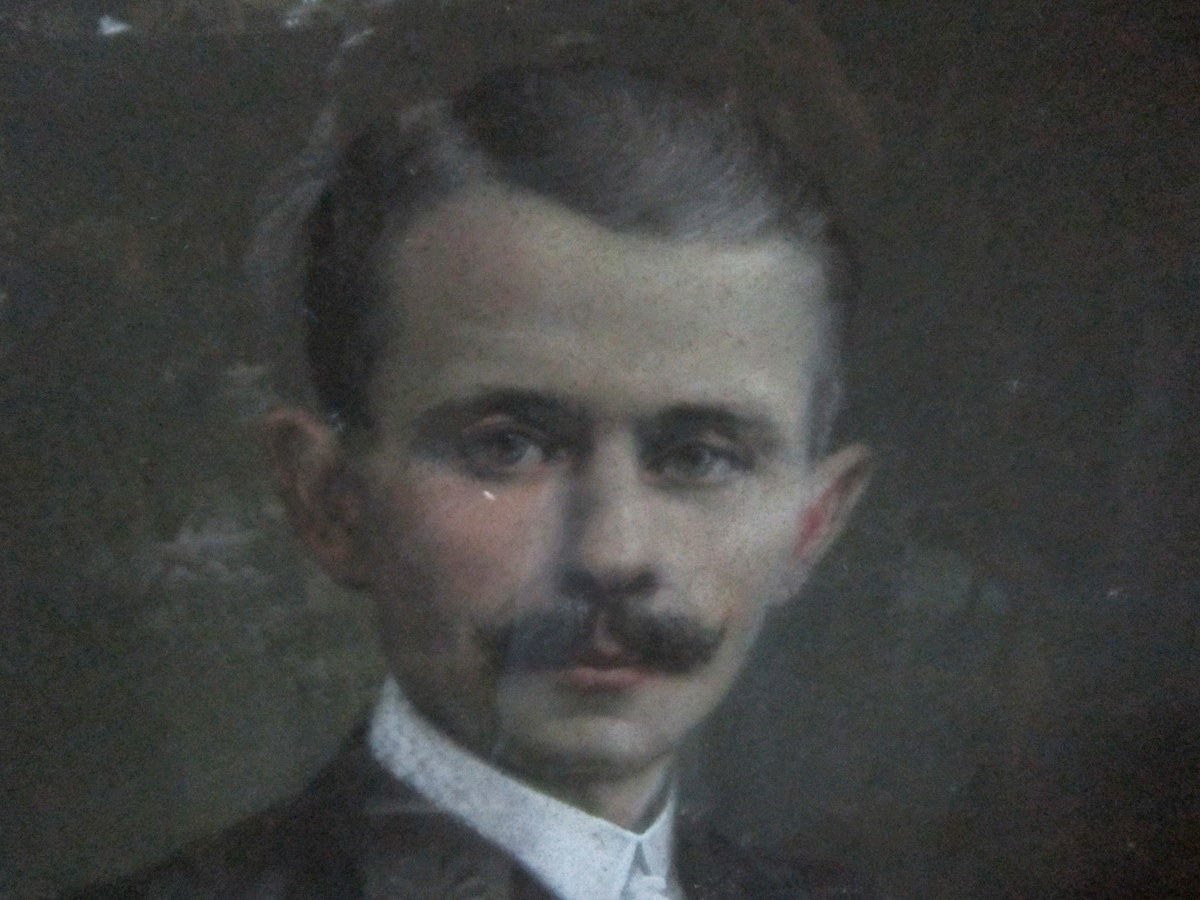 Grand Pastel Portrait Of Male Box 19th-photo-4