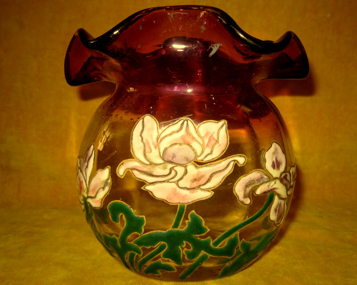 Vase Emaillé Art Nouveau St Legras Montjoye Expo PARIS 1900