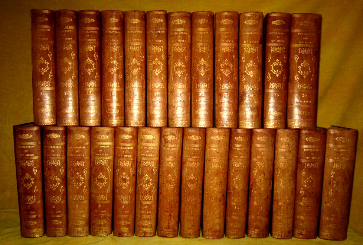 26 Volumes Of The Encyclopedia Of Sciences, Letters And Arts And Famous Men 1851