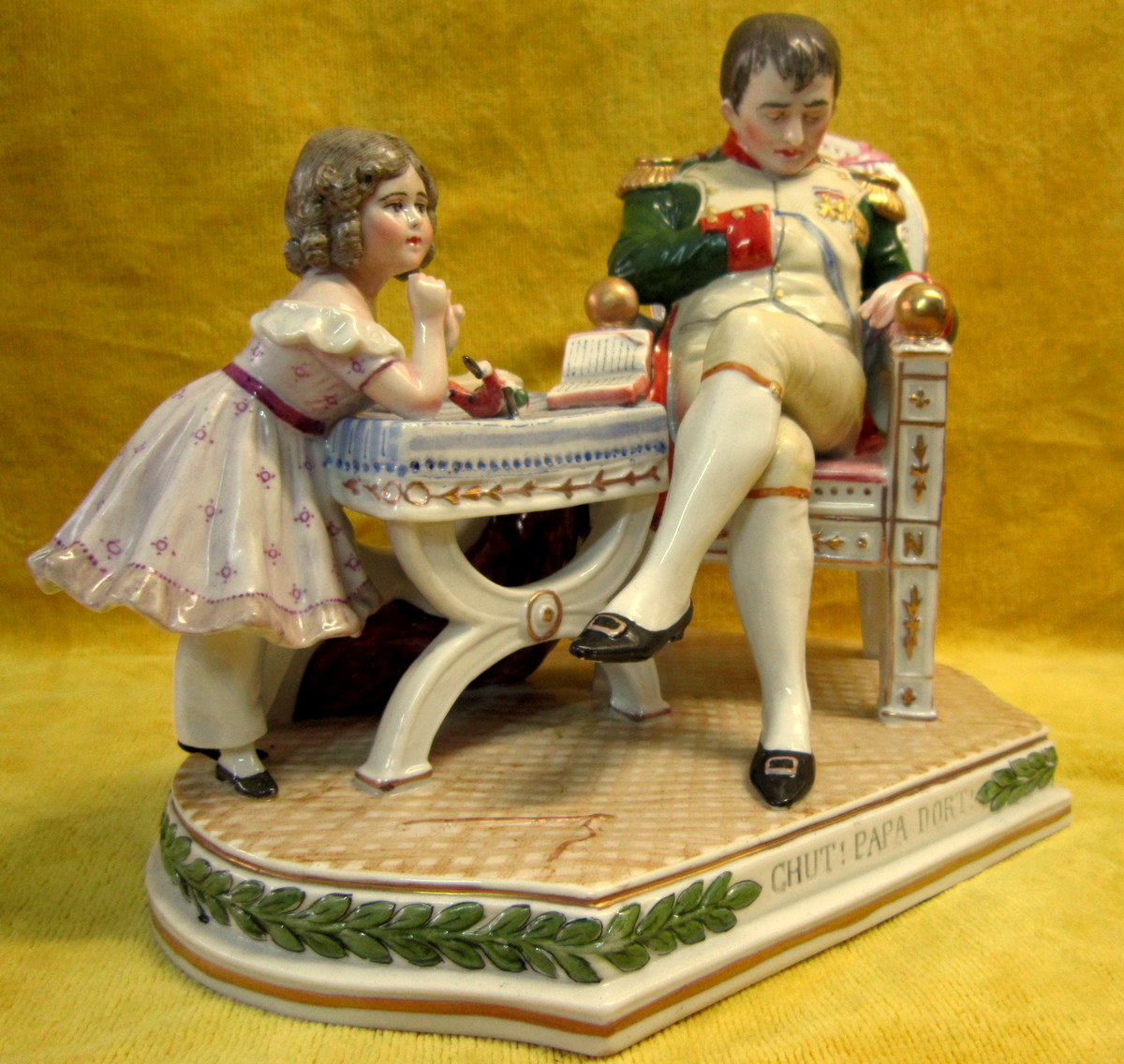 Porcelain Napoleon Emperor And The Aiglon "hit Papa Dort"-photo-2