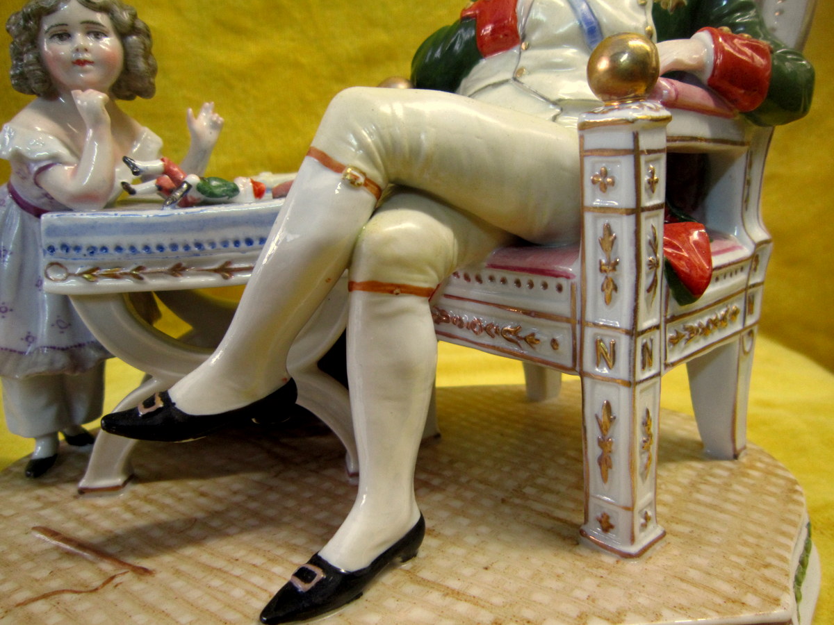Porcelain Napoleon Emperor And The Aiglon "hit Papa Dort"-photo-2