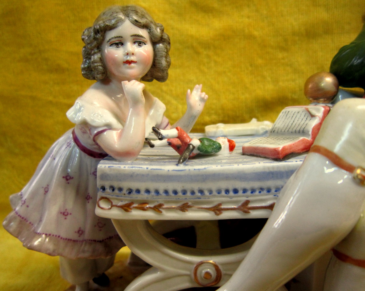 Porcelain Napoleon Emperor And The Aiglon "hit Papa Dort"-photo-3