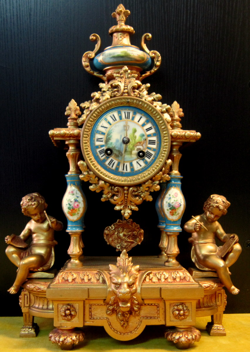 Neo-classical Pendulum Lxv Decor St Sévres Napoléon III 19th
