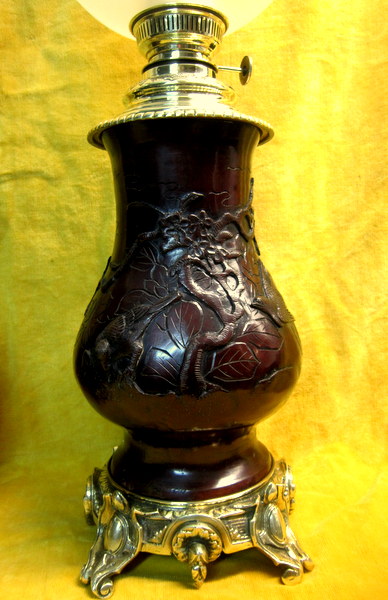 Large Lamps Bronze Vases Japan Imperial Meiji 19th Napoleon III-photo-2
